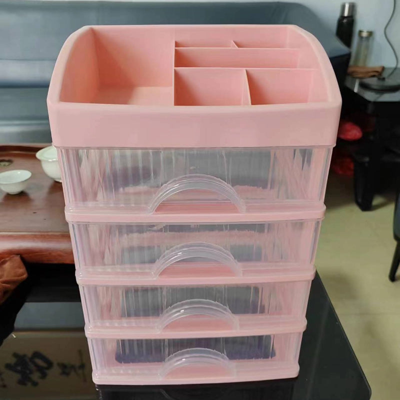 Five Layer Drawer Makeup Organizer Desktop Plastic Large Capacity Cosmetic Jewelry Storage Box NailPolish Lipstick Rack Organize