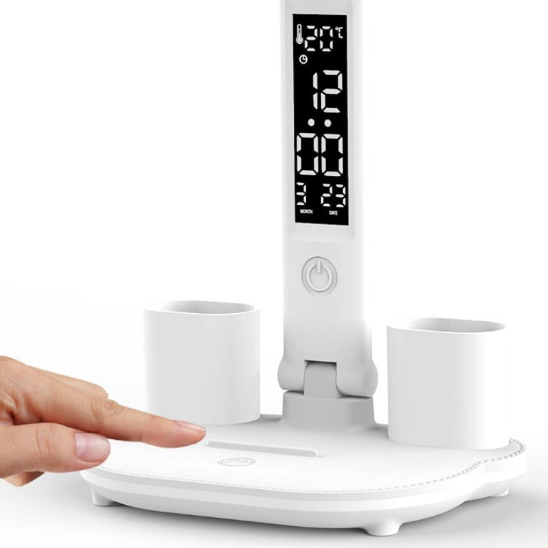 LED Smart Digital Display Touch Screen Desk Lamp Dimming Color Adjustment Anti-blue Light No Flicker For Study Student Bedroom Research Lamp Desk Lamp Rechargeable Reading Lamp