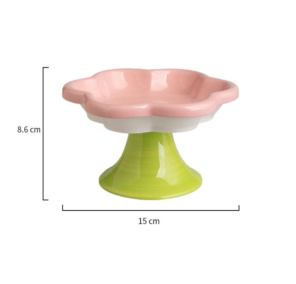 Flower Cat Bowl Cervical Cat Bowl Cat Food Bowl Cat Food Bowl Eating Drinking Water High Feet Protection Cervical Spine