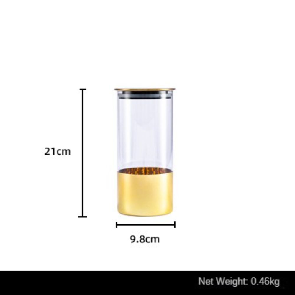Household Glass Sealed Jars With Cover Transparent Kitchen Storage Tank Moisture-Proof Food Storage Tank European Glass