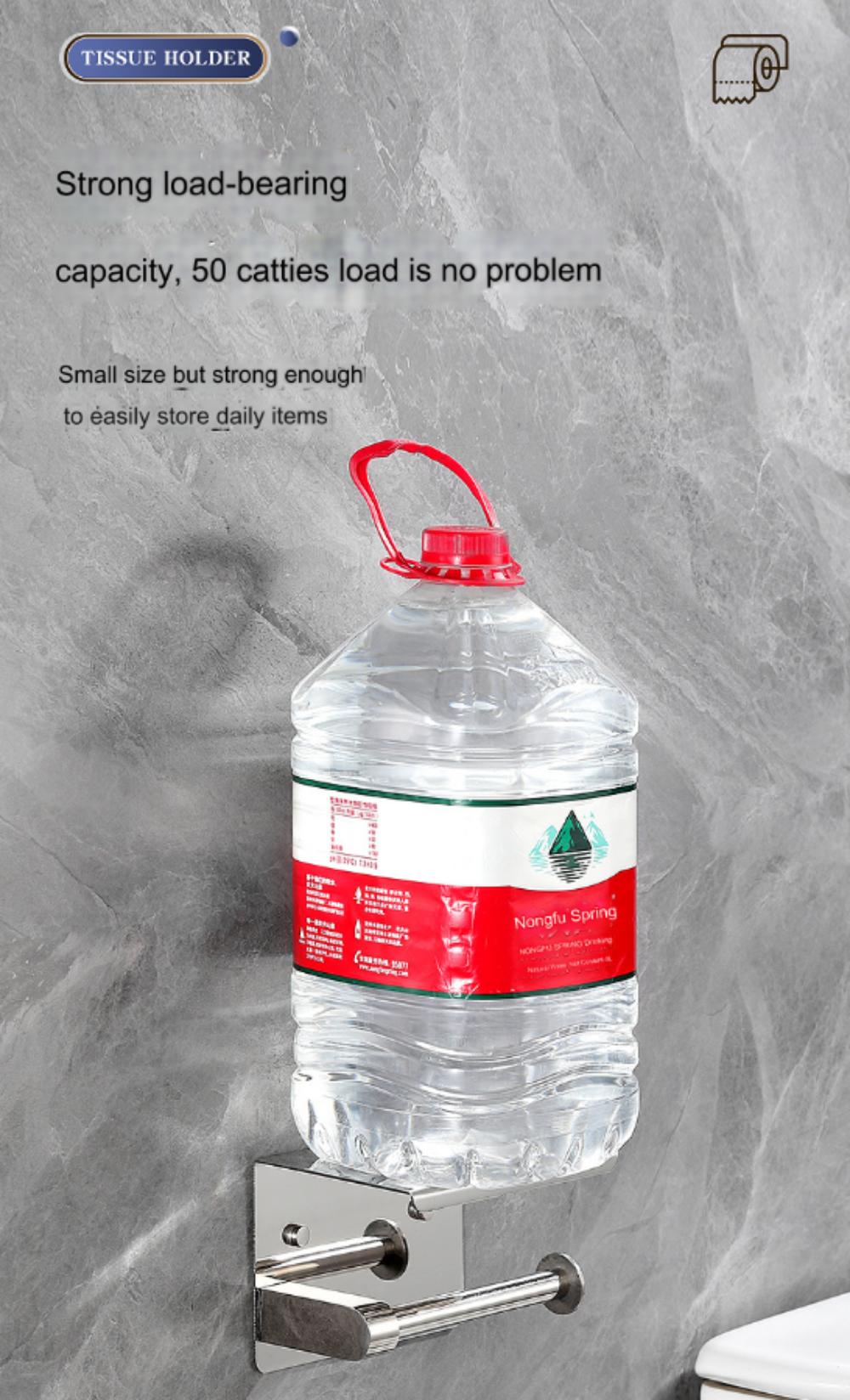 Toilet Paper Holder with Shelf Rustproof SUS304 Matte Toilet Paper Holder Wall Mount, Toilet Paper Roll Holder