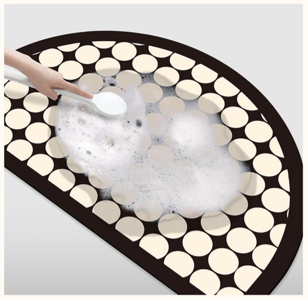 Semi-circular Diatom Mud Floor Mat Bathroom Door Absorbent Non-slip Mat Shower Room Bath Quick-drying Anti-fall Mat