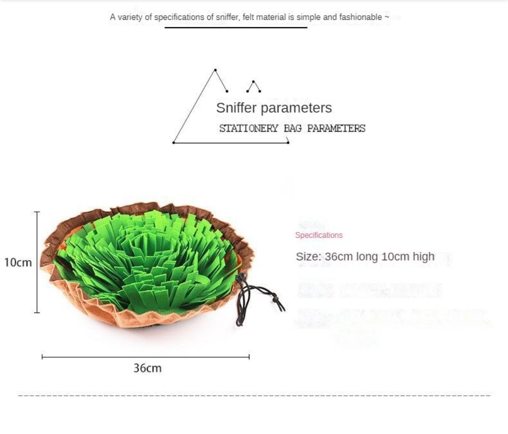 Snuffle Mat for Dog Pet Puzzle Toys, Portable Dogs Cats Toy Pad Slow Feeder Bowl for Treat Indoor Outdoor Stress Relief