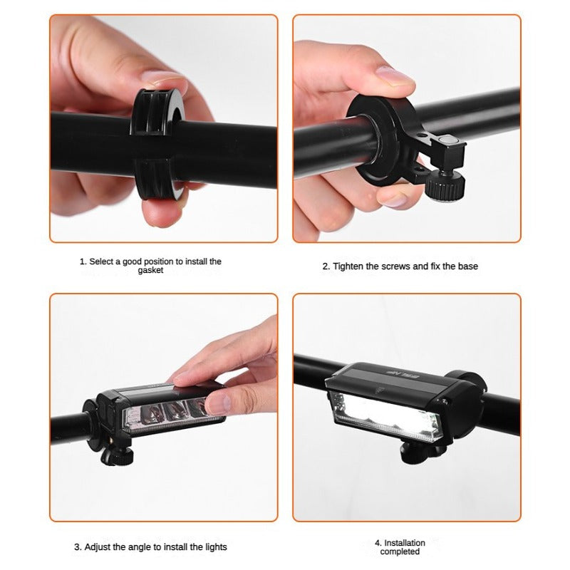 900 Lumen Aluminum Alloy Bicycle Headlights Bicycle Light Front Waterproof USB Charging Bicycle Light Cycling Lamp Accessories