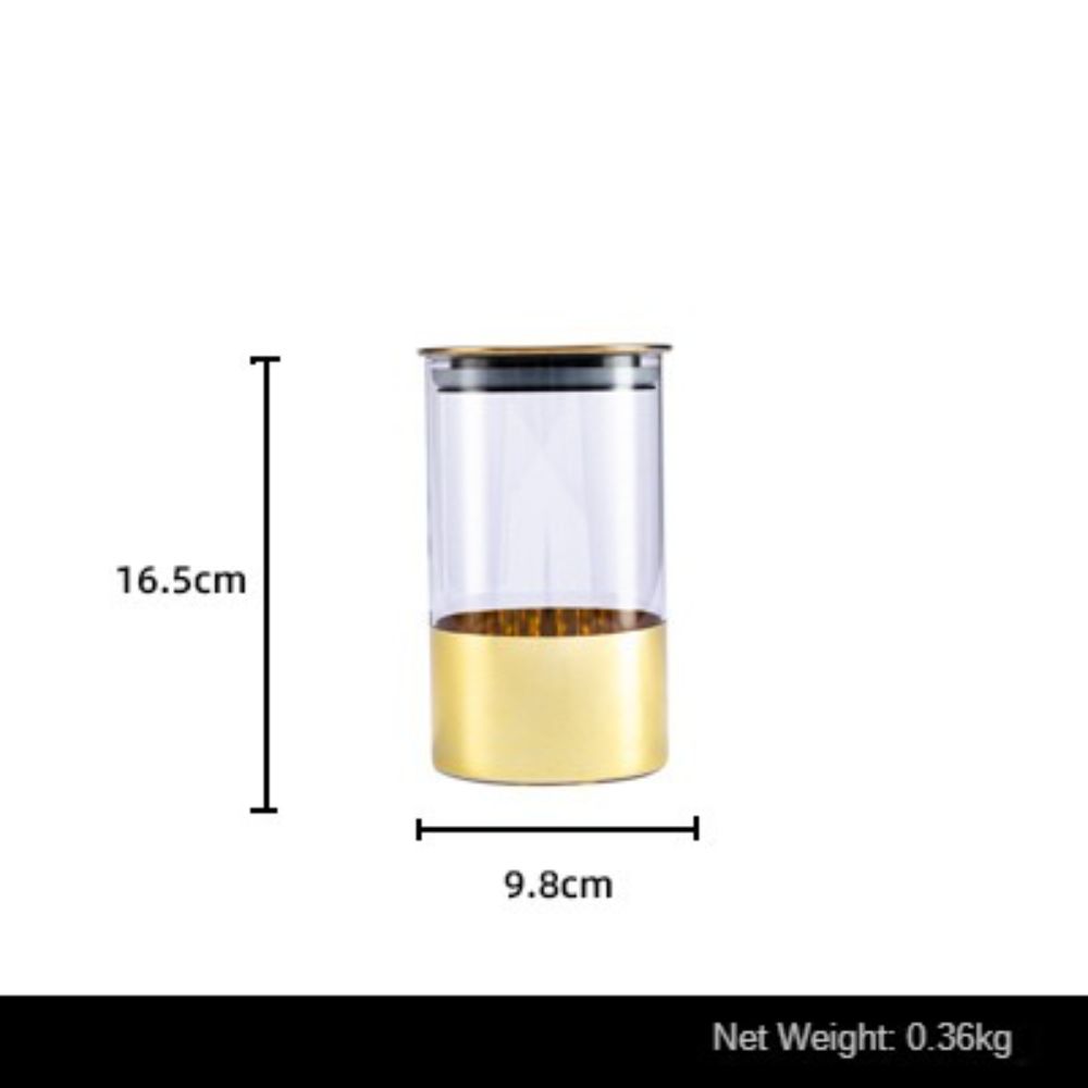 Household Glass Sealed Jars With Cover Transparent Kitchen Storage Tank Moisture-Proof Food Storage Tank European Glass