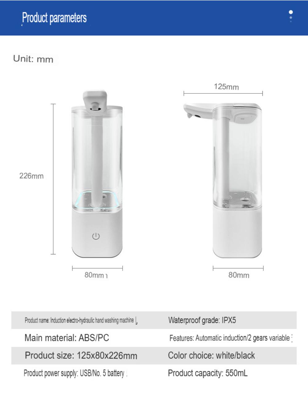 Electric Liquid Soap Dispenser Foaming Soap Dispenser Hand Countertop Soap Dispensers for Commercial or Household Use