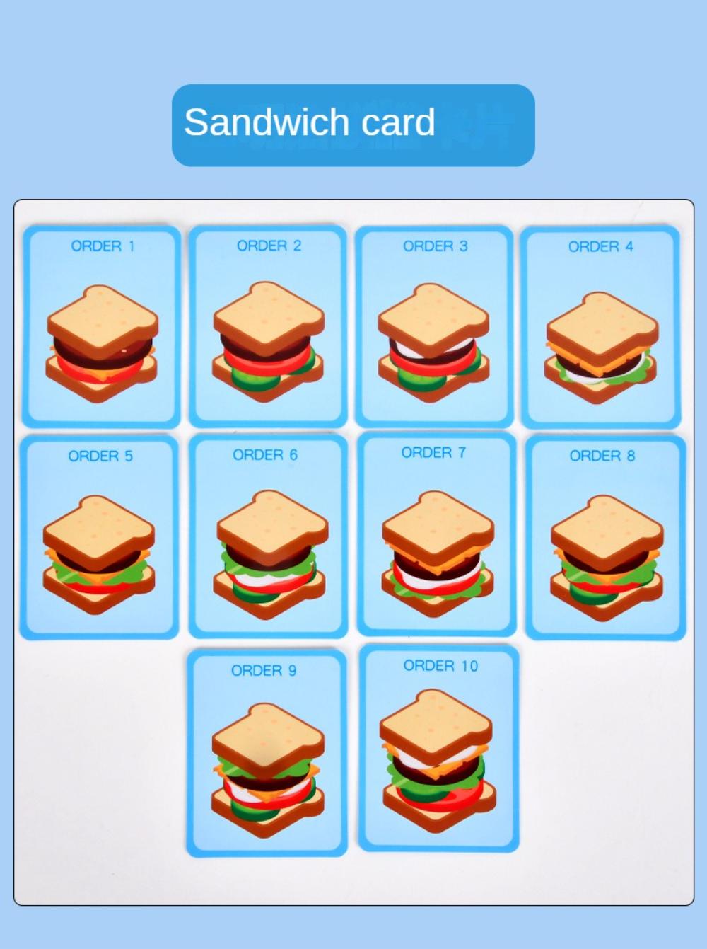 Burger Stacking Toys for Toddlers and Kids Preschool Educational Toys Fine Motor Skill Toy For Babies