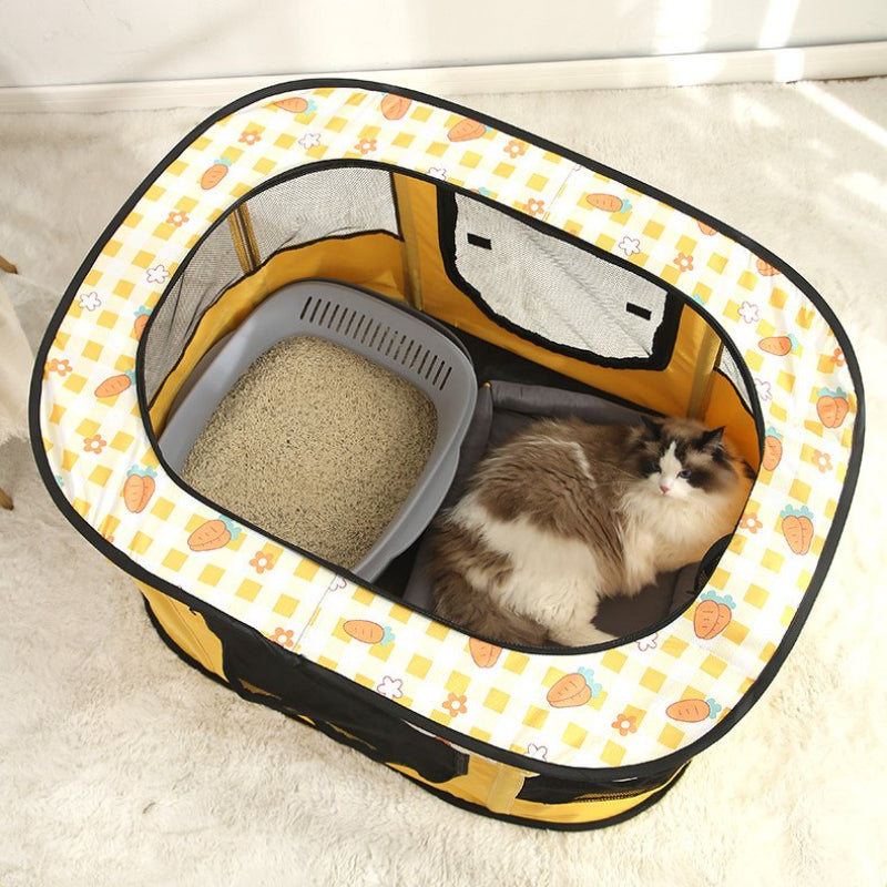 Portable Folding Cat Cage Tent House, Oxford Cloth Pet Enclosure, Indoor Outdoor Cat Delivery Room, Cat Kennel Playpen, Lightweight Travel Cat House