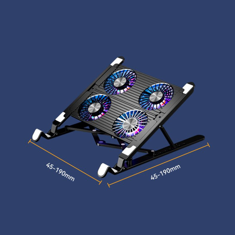 New Laptop Cooler Base Stand Foldable Laptop Cooling Pad Portable Adjustable Notebook Stand for 11-17.3 Inch with 2/4 Fans
