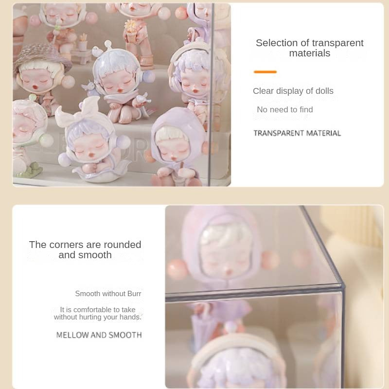 3 Layered Display Cabinet Transparent Box Detachable Partition Molly Box Blind Box Storage Dustproof Acrylic Dustproof