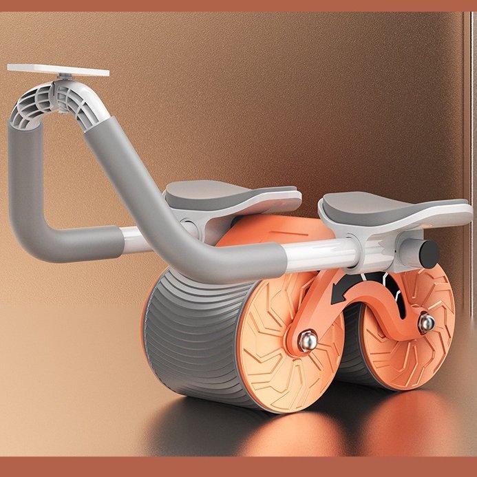 2023 NEW Abdominal Wheel Ab Roller Automatic Rebound Roll Exercise Wheel Abdominal Trainer Elbow Brace Rebound Roller Silent Training Multi-functional Sports Fitness Equipment Household Crunch