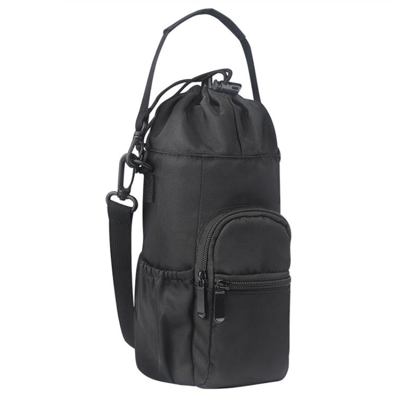 Crossbody Water Bottle Bag, Waterproof Solid Color Water Bottle Sling Bag, Durable Adjustable Strap Water Bottle Carrier Bag Women Girls