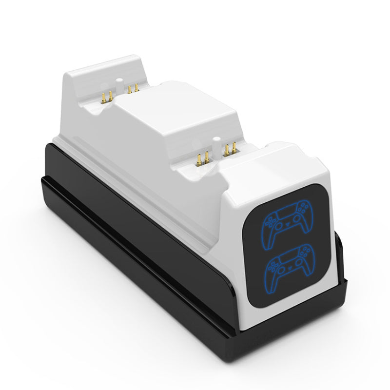 PS5 Controller Charger, Charging Station Compatible with DualSense Playstation 5 Controllers, Fast Charge Dual USB Support with LED Indicator for PS5 Controller, White Edition