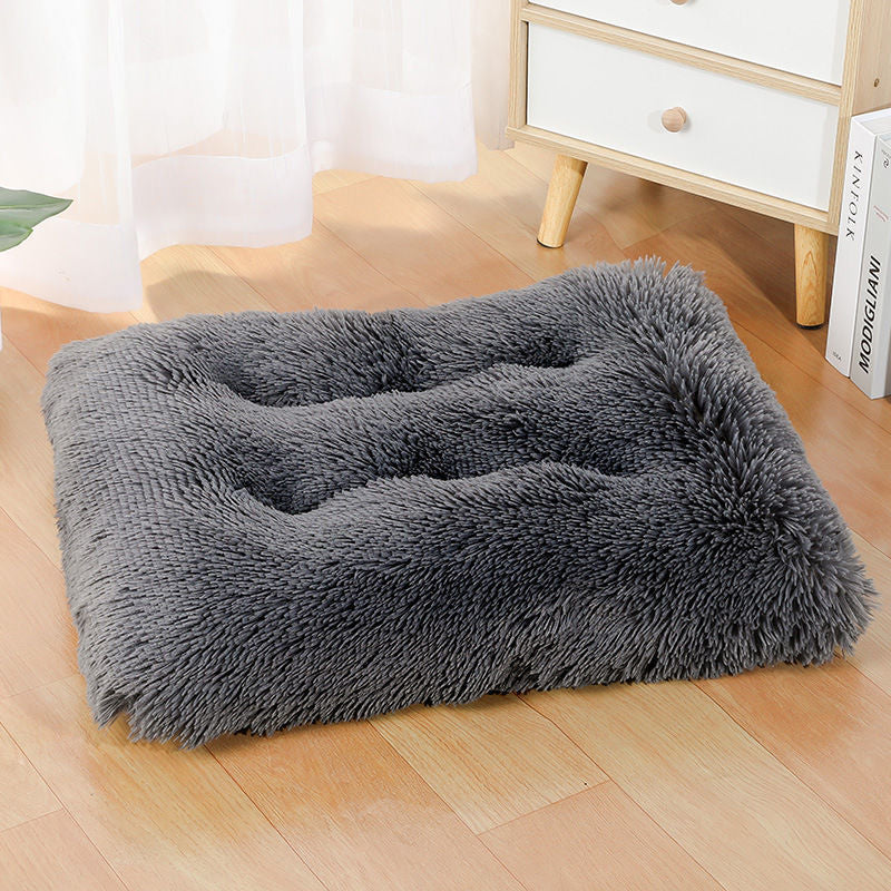 Pet Dog Bed Nest Warm Plush Dog Cat Cushion with Cozy Sponge for Medium Pets Snooze Calm Sleeping Indoor, Machine Washable