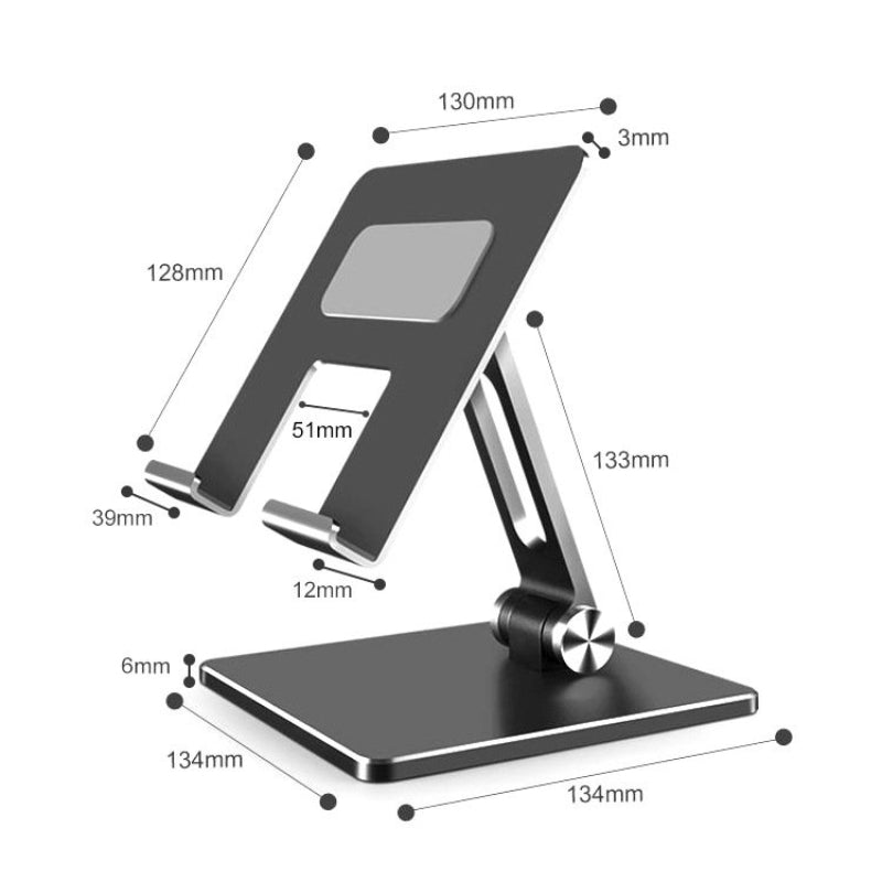 Metal Tablet Stand Portable Phone Stand Adjustable Ipad Stand Sturdy And Durable For Office Home Games