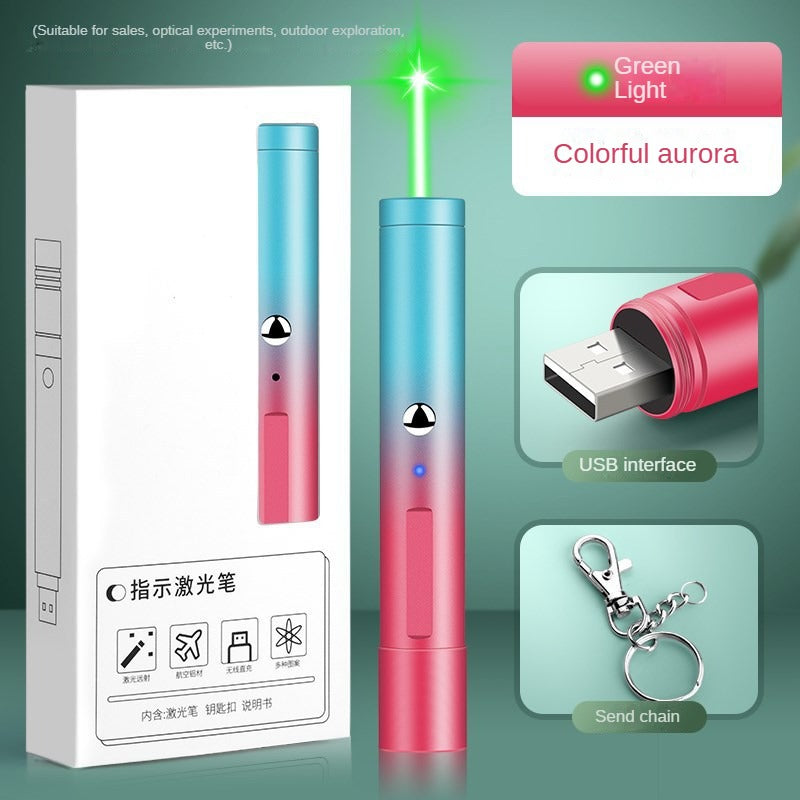 Laser Pen Sales Department Site Lettering Laser Light Ultra-far Green Rechargeable Sand Table Green High-power Star Pen