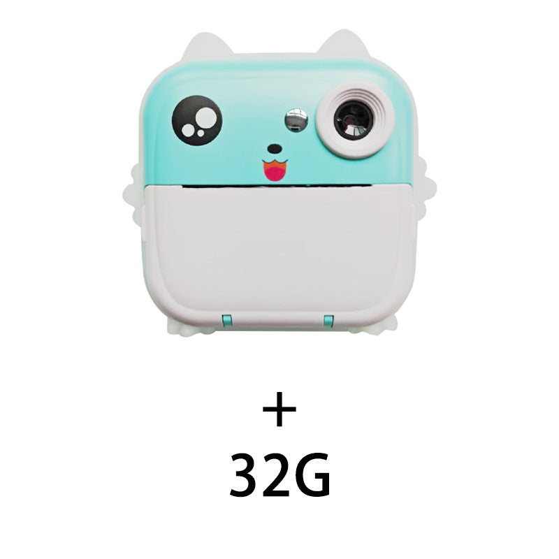 Kids Instant Print Camera 2.4inch IPS Screen Digital Photo Camera with Thermal Print Children's Camera Video Recording for Photography Birthday Gift Toys