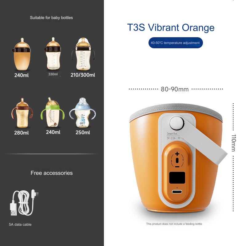USB Baby Milk Bottle Warmer Car Feeding Bottle Heater Three Temperature Adjustable Thermal Bag Child Bottle Heater