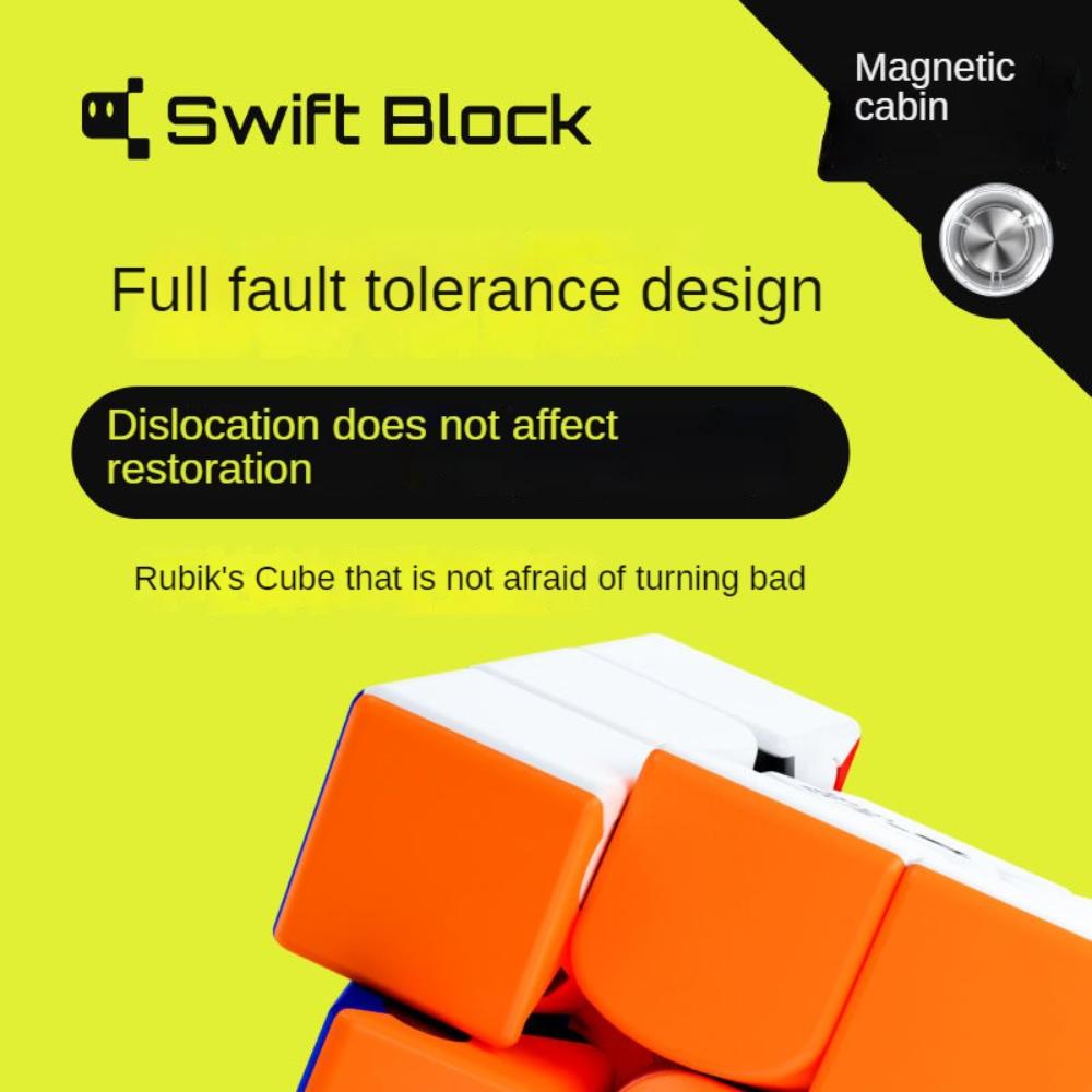 Swift Block 355S Magnetic 3x3 GAN Cube Educational Cube Puzzle Toys for Kids Beginners Practice Unisex