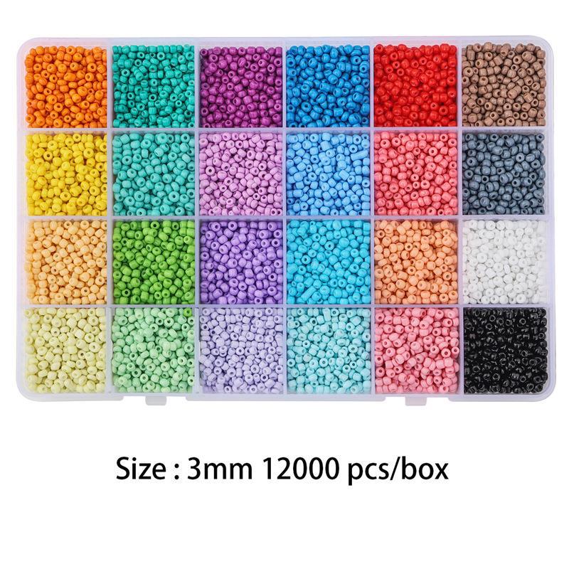 1Box 3mm Czech Crystal Charm Beads Glass Seed Bead Box Set For DIY Bracelet Earrings Bracelet Jewelry Making Accessories