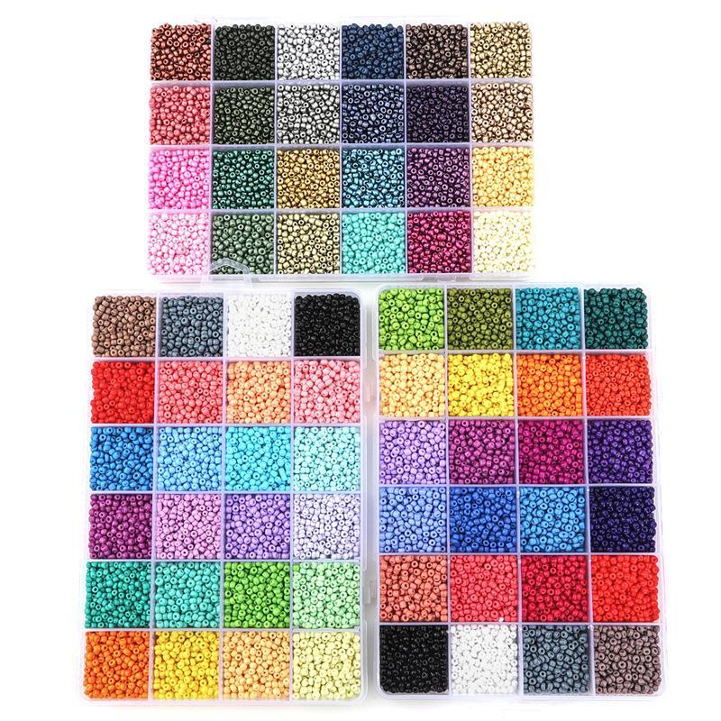 1Box 3mm Czech Crystal Charm Beads Glass Seed Bead Box Set For DIY Bracelet Earrings Bracelet Jewelry Making Accessories