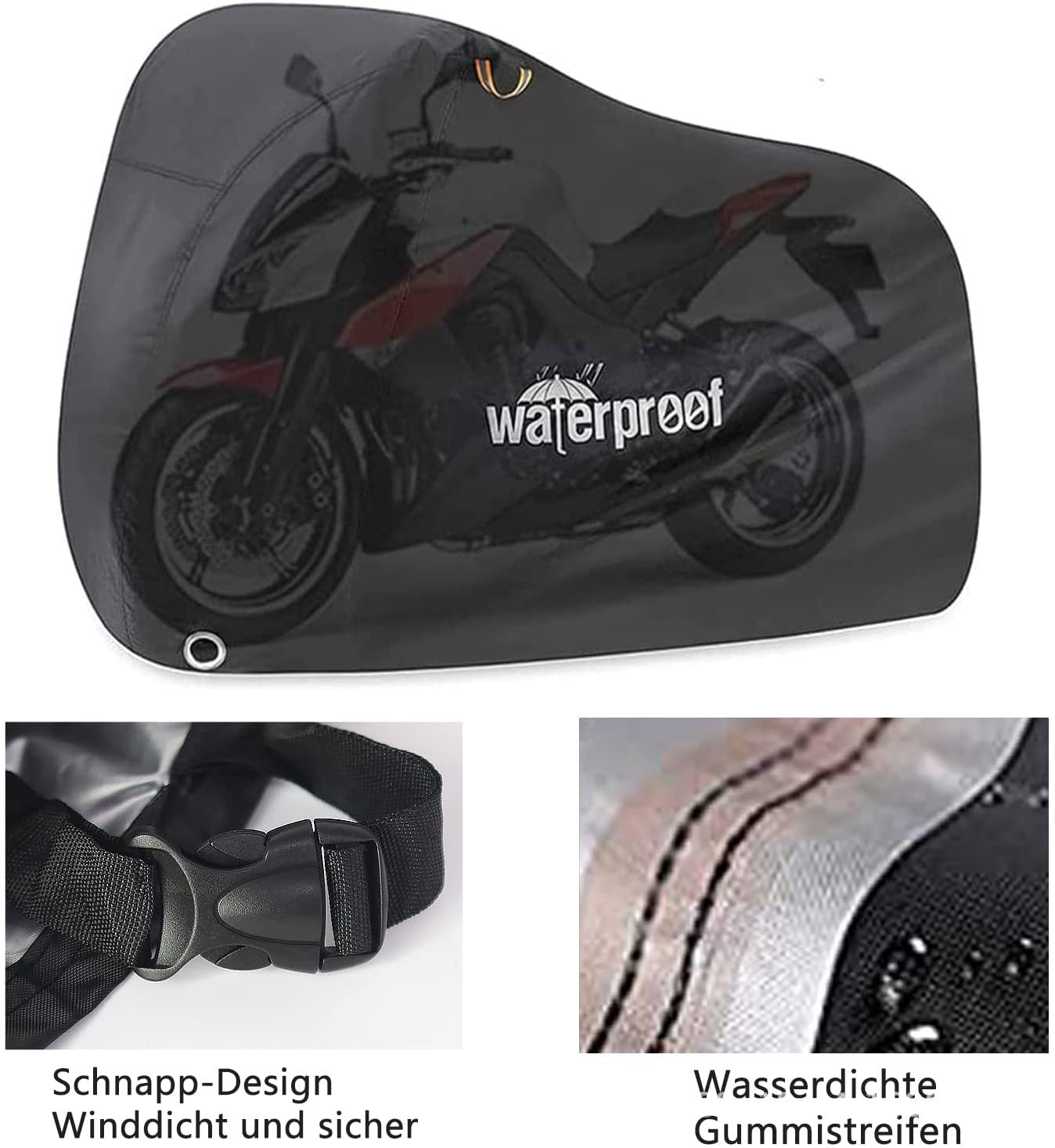 Bike Cover for 1 or 2 Bikes, 210T Waterproof Outdoor Bicycle Storage Protector Rain Sun UV Dust Wind Proof Bicycle Cover