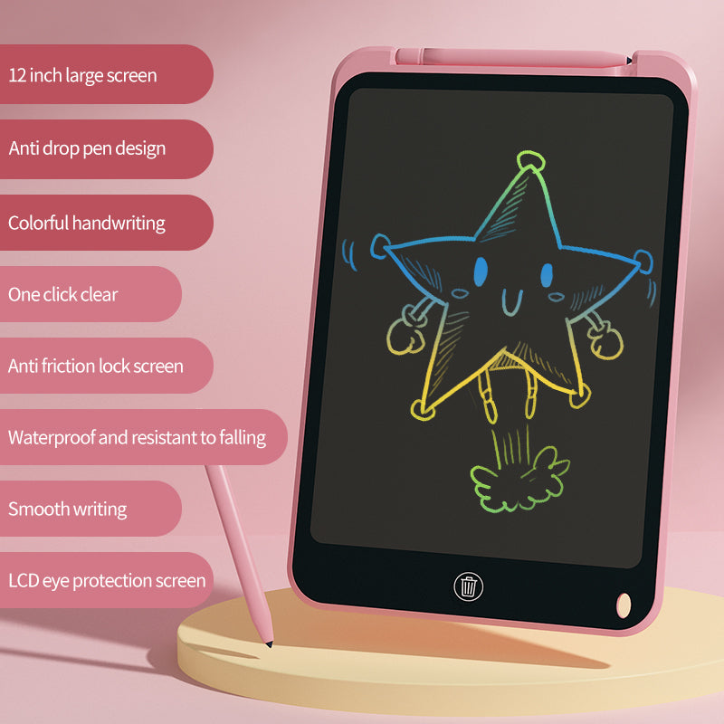 12inch LCD Writing Tablet for Kids Graphics Tablet for Children Drawing Board Education LCD Writing Pad Colored