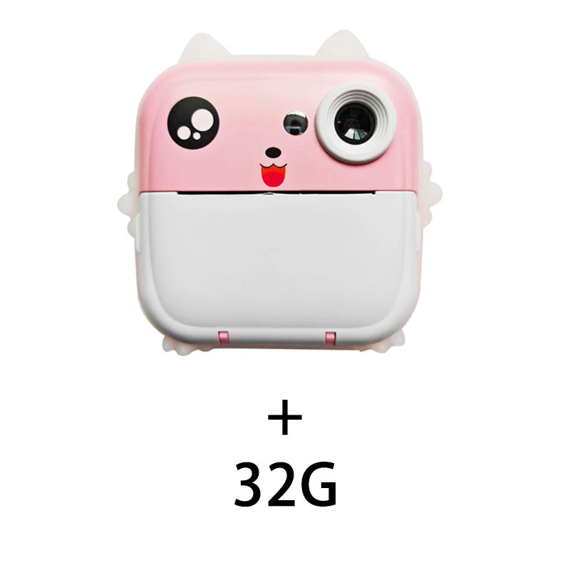Kids Instant Print Camera 2.4inch IPS Screen Digital Photo Camera with Thermal Print Children's Camera Video Recording for Photography Birthday Gift Toys