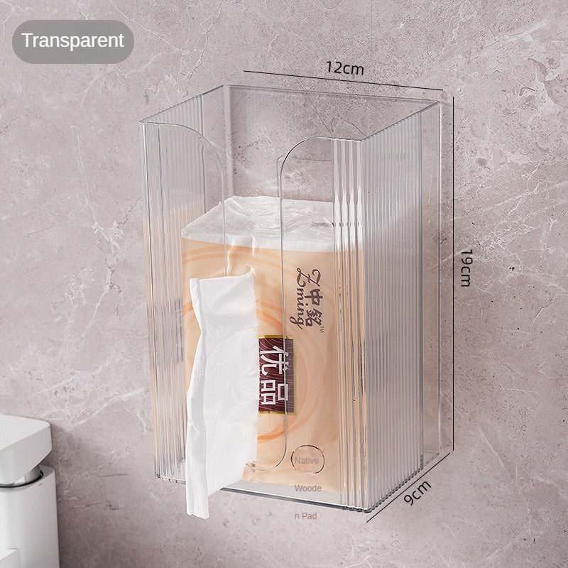 Tissue Box Wall Mounted Kleenex Wash towel storage box Toilet Bathroom kitchen Hang Upside Down Tissue box