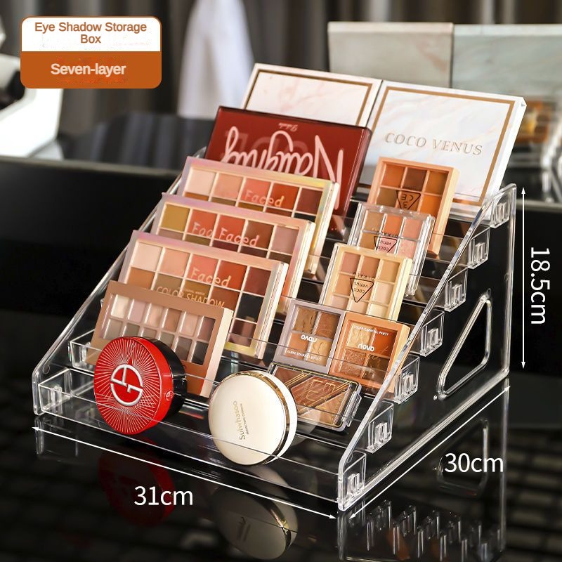 Ladder Eyeshadow Organizer Nail Polish Display Rack Desktop Transparent Acrylic Dresser Partition Makeup Storage Rack