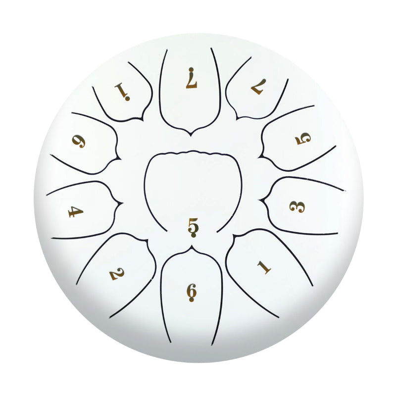 6 inch 11 Tone Steel Tongue Drum Hand Pan Drum Drumstick Percussion Music Instrument Tambourine Yoga Relaxation Glucopon Gift