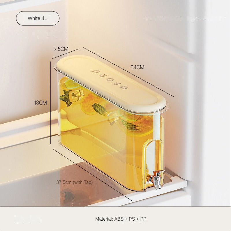 4L Refrigerator Cold Kettle with Faucet Household Kettle Sealed Cleat Kettle Juice Kettle Large Capacity Food Grade Plastic Kettle