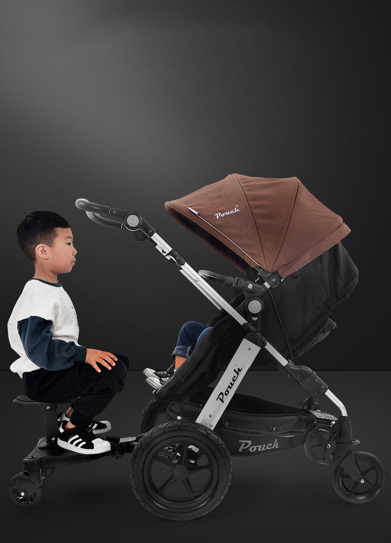 Two-in-one Baby Stroller Extension Stand Auxiliary Pedal Universal Design Ride On Stroller 2 in 1 Kid Stroller Board