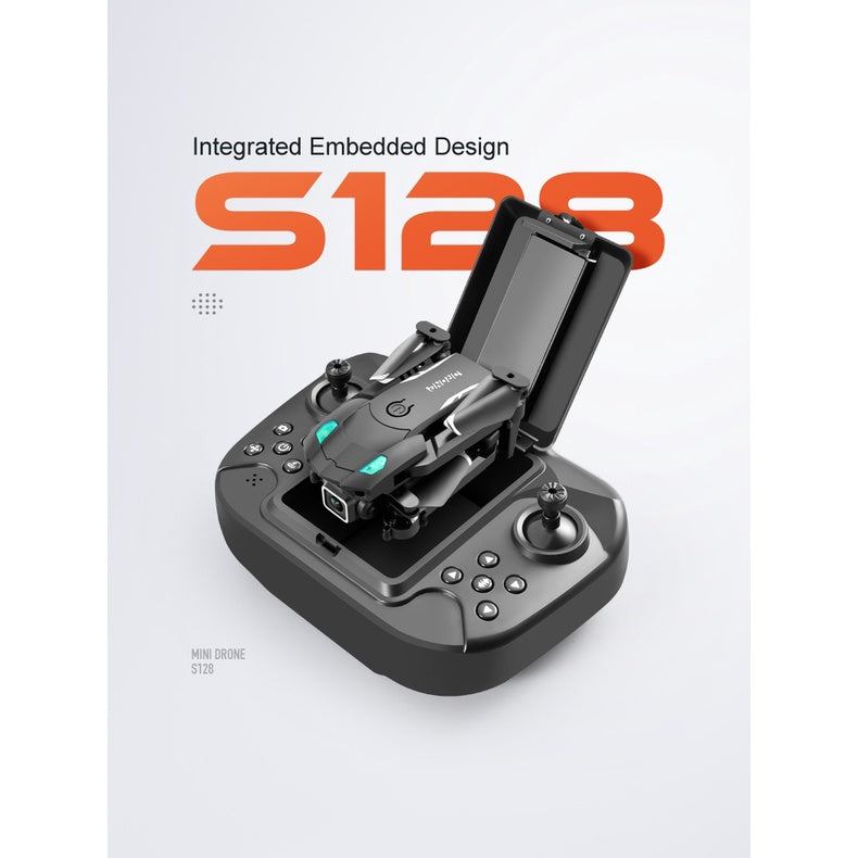S128 Mini Drone 4K HD Camera Three-sided Obstacle Avoidance Air Pressure Fixed Height Professional Foldable