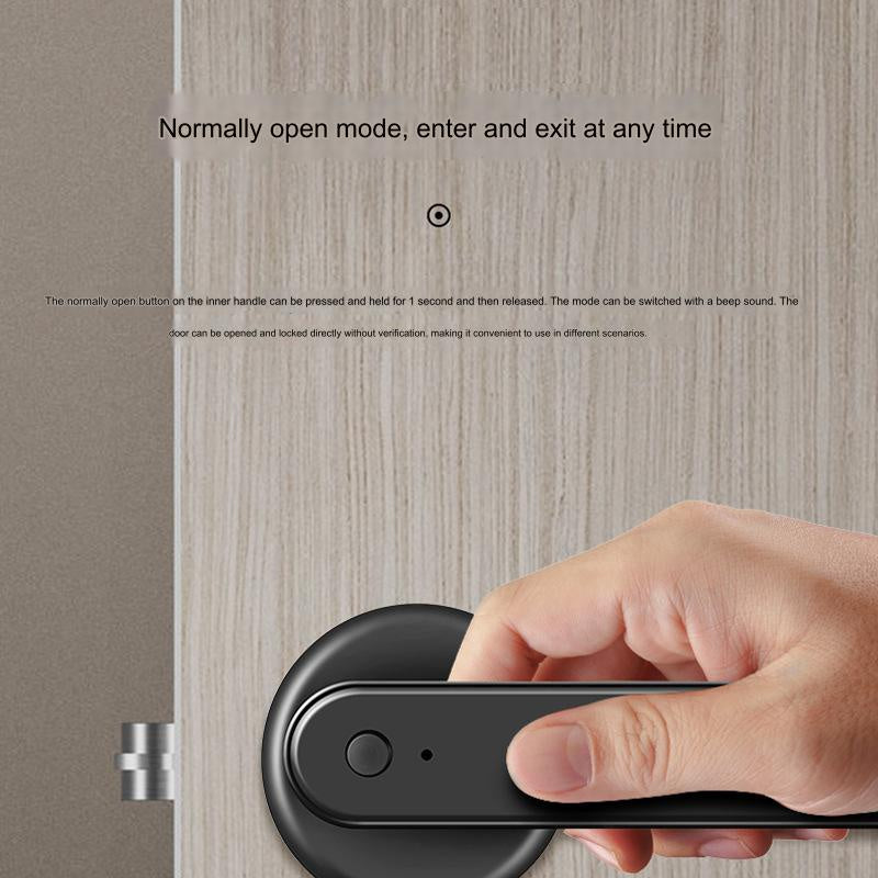 Smart Door Lock Remote Unlock Fingerprint Handle Lock HDB Password Door Lock Smart Door Knob Lock Apartment Bedroom
