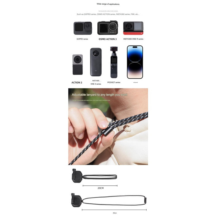 Magnetic Camera Mount Neck Holder for gopro 11 10 9/DJI Osmo Action 4/DJI action 3/Insta360 X3 X2 Sports Camera