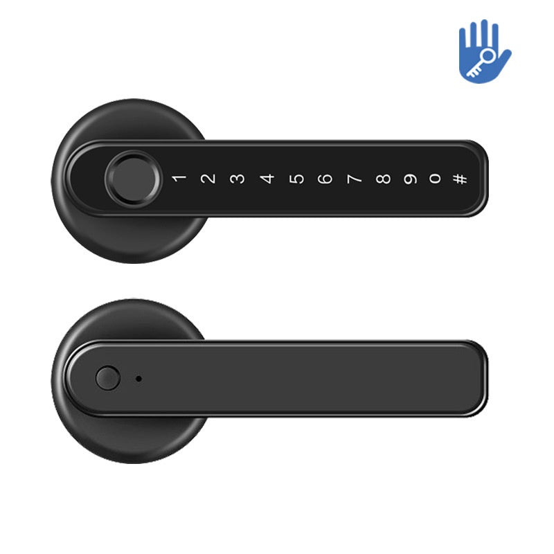 Smart Door Lock Remote Unlock Fingerprint Handle Lock HDB Password Door Lock Smart Door Knob Lock Apartment Bedroom