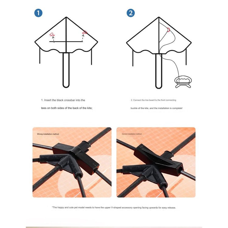 New Spring Outing Outdoor Cartoon Children Kite Breeze Easy Fly Beginner Men Women Version Exquisite