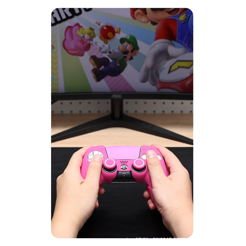 IINE PS5 Controller Case Cover with Touch Pad Sticker Silicone Case Protective Cover Compatible Playstation5 Controller