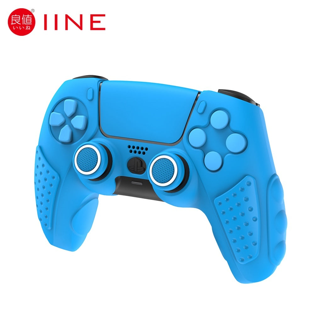 IINE PS5 Controller Case Cover with Touch Pad Sticker Silicone Case Protective Cover Compatible Playstation5 Controller