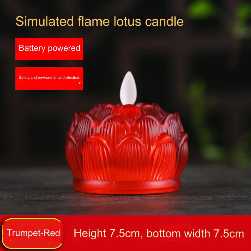 LED Lotus Lamp Seven Color AA Battery Power lotus lamp Buddha front lamp led Buddha