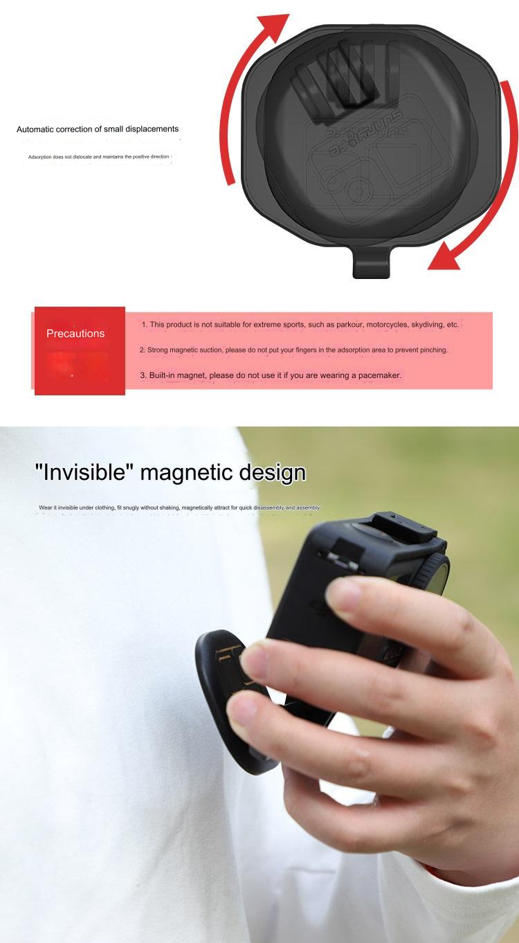 Magnetic Camera Mount Neck Holder for gopro 11 10 9/DJI Osmo Action 4/DJI action 3/Insta360 X3 X2 Sports Camera