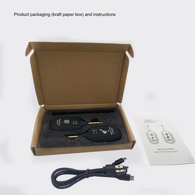 A8 UHF Wireless Guitar Transmitter Receiver Set 20HZ-20KHZ 30M Range for Electric Guitars Bass Violin
