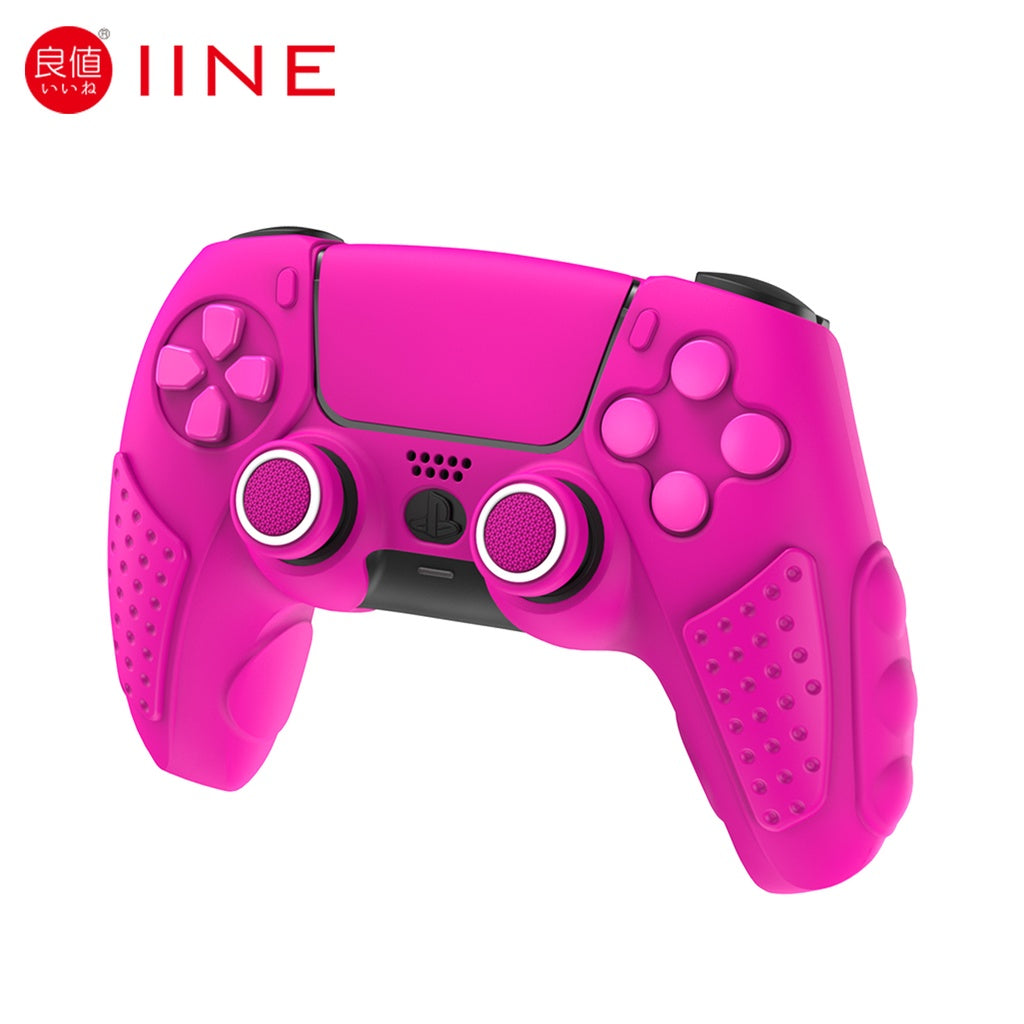 IINE PS5 Controller Case Cover with Touch Pad Sticker Silicone Case Protective Cover Compatible Playstation5 Controller