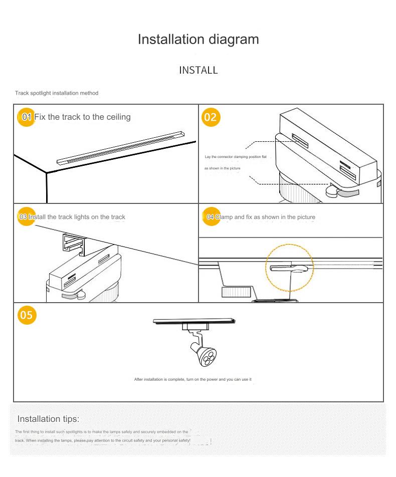 New 35W LED Track Light PAR30 Shop Rail Spotlights Par AC220V light Lamp