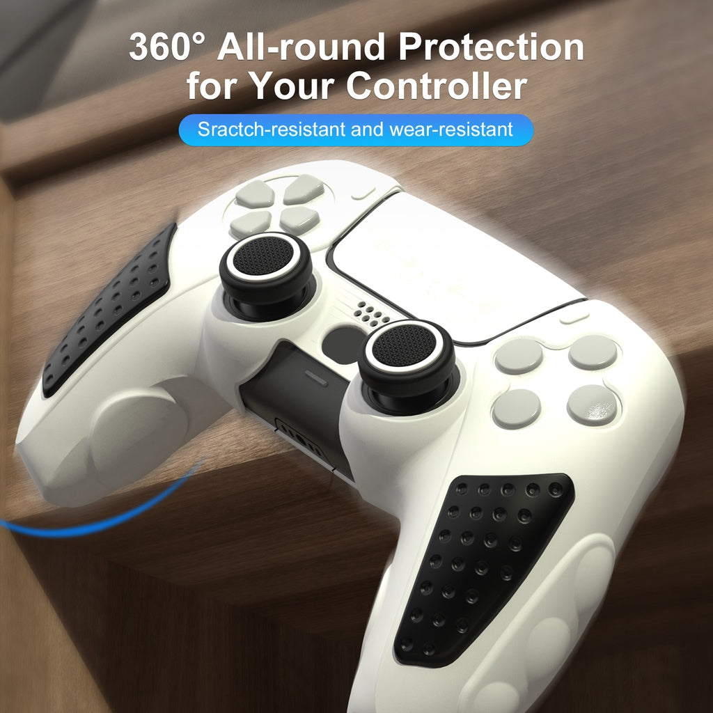IINE PS5 Controller Case Cover with Touch Pad Sticker Silicone Case Protective Cover Compatible Playstation5 Controller