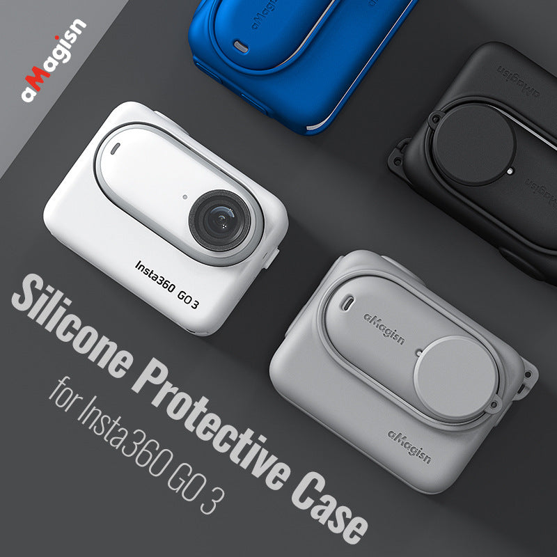 Insta360 GO 3 Silicone Protective Case Cover Camera Strap for Insta360 GO 3 Soft Case Anti -drop Shell Sports Camera