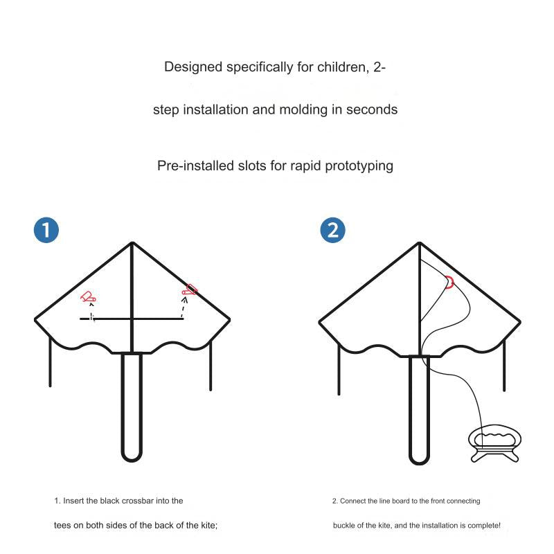 New Spring Outing Outdoor Cartoon Children Kite Breeze Easy Fly Beginner Men Women Version Exquisite