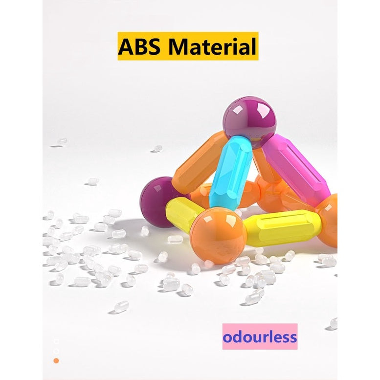 Magnetic Rods Set Building Blocks Sticks Magnet Puzzle Magnetic Sticks Construction Set STEM Educational Toy For Infants