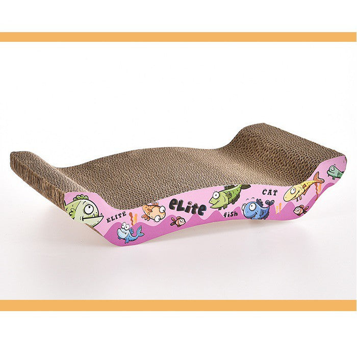 Cat scratch board toy for pets to sit play sleep bed couch